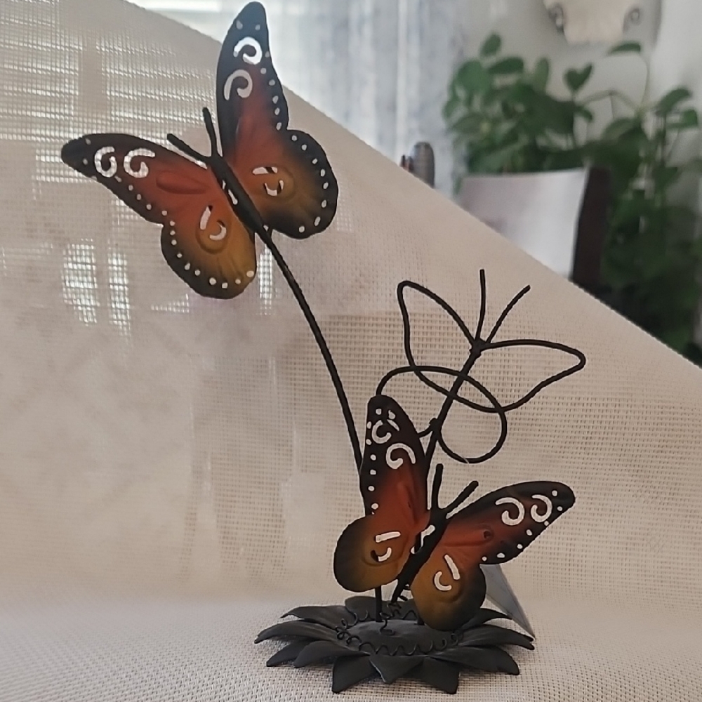 Decorative Metal Butterfly Sculpture New With Tag